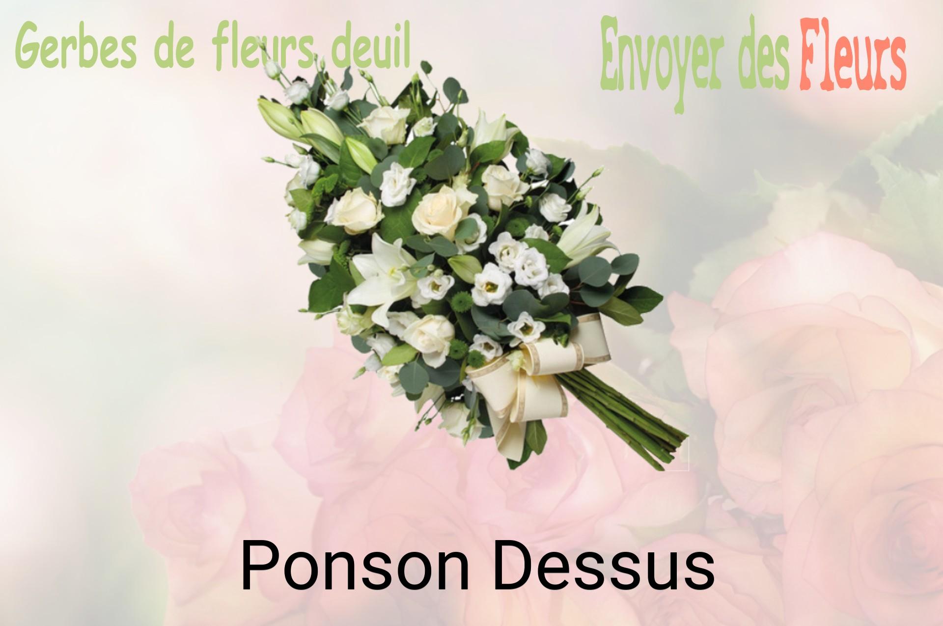Gerbe de fleurs de deuil livrée à Ponson-Dessus